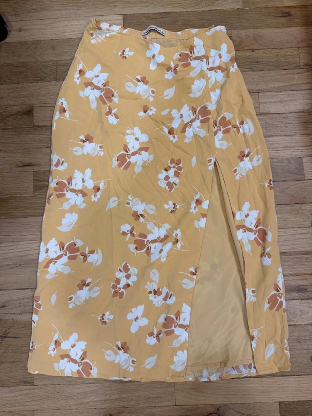 Abercrombie & Fitch Yellow and White Floral Skirt